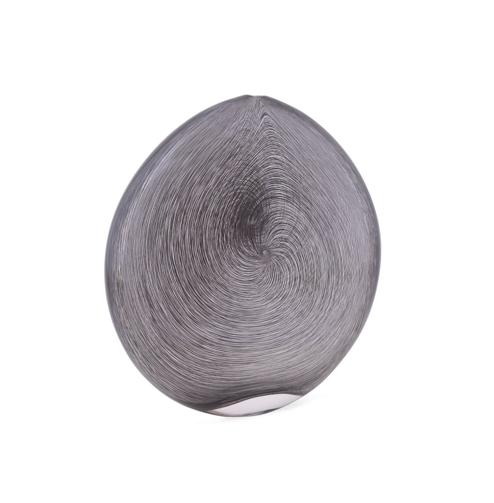Tobias Mohl, Black Net Series Glass Vessel, 2005: Tobias Mohl Danish, born 1970 Black Net Series Vessel - 2005 Blown Reticello Glass Signed and dated to the underside. Note: This Lot is accompanied by the original gallery invoice from Galleri