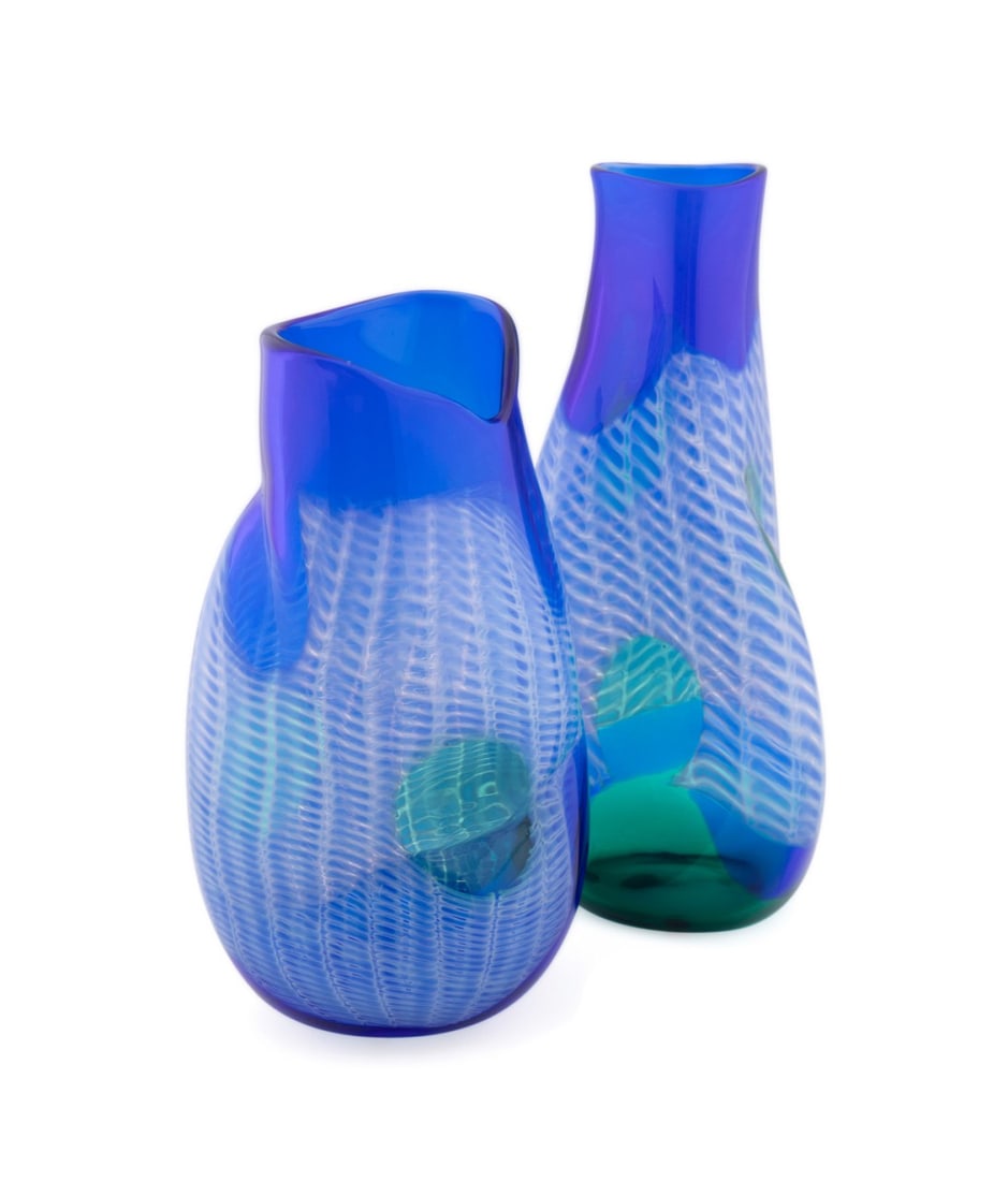 Archimede Seguso, Two Vases Incl. Tiffany, 1990 (1 of 8)