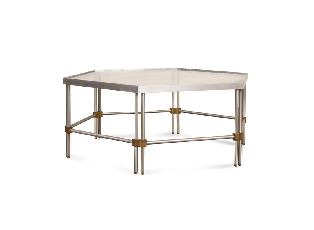 John Vessey (manner) Glass Top Cocktail Table (1 of 6)