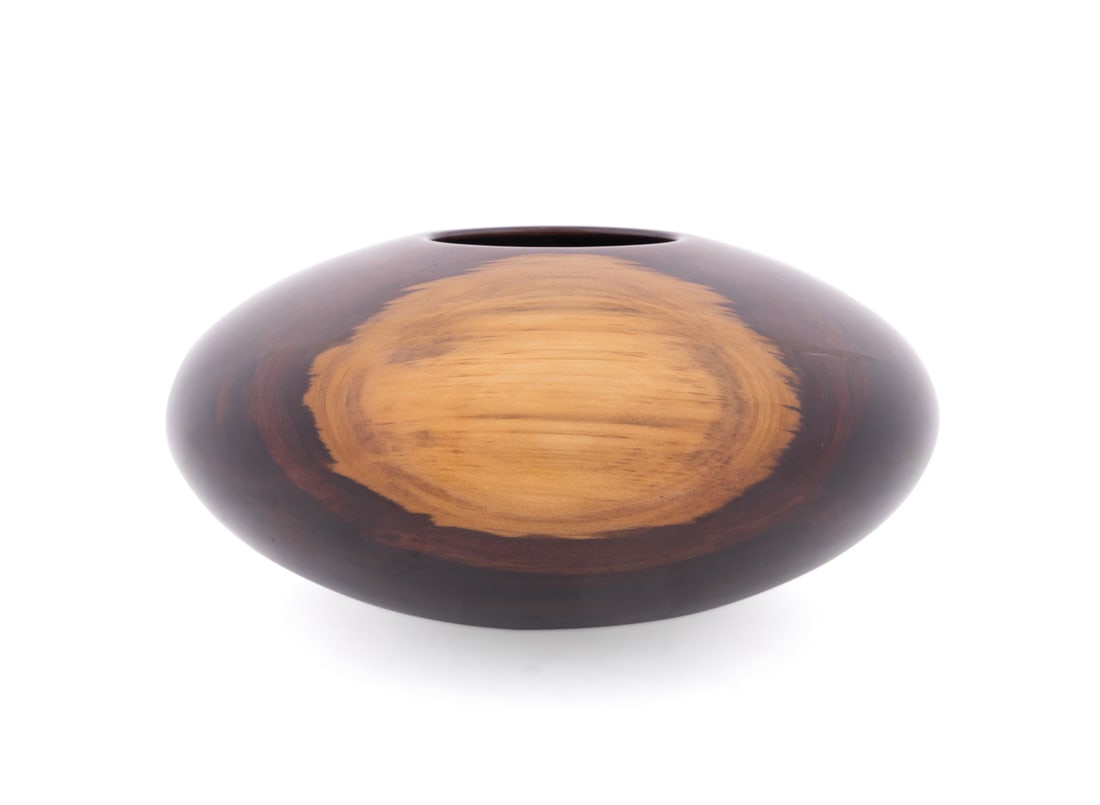 Matt Moulthrop, Turned Tulip Poplar Bowl: Matt Moulthrop American,, born, 1977 Turned Bowl Tulip Poplar Signed, wood species, and numbered "015-011" to the underside. 6 1/2 x 13 1/2 x 13 1/2 in. (16.5 x 34.3 x 34.3 cm.) Provenance: Private C
