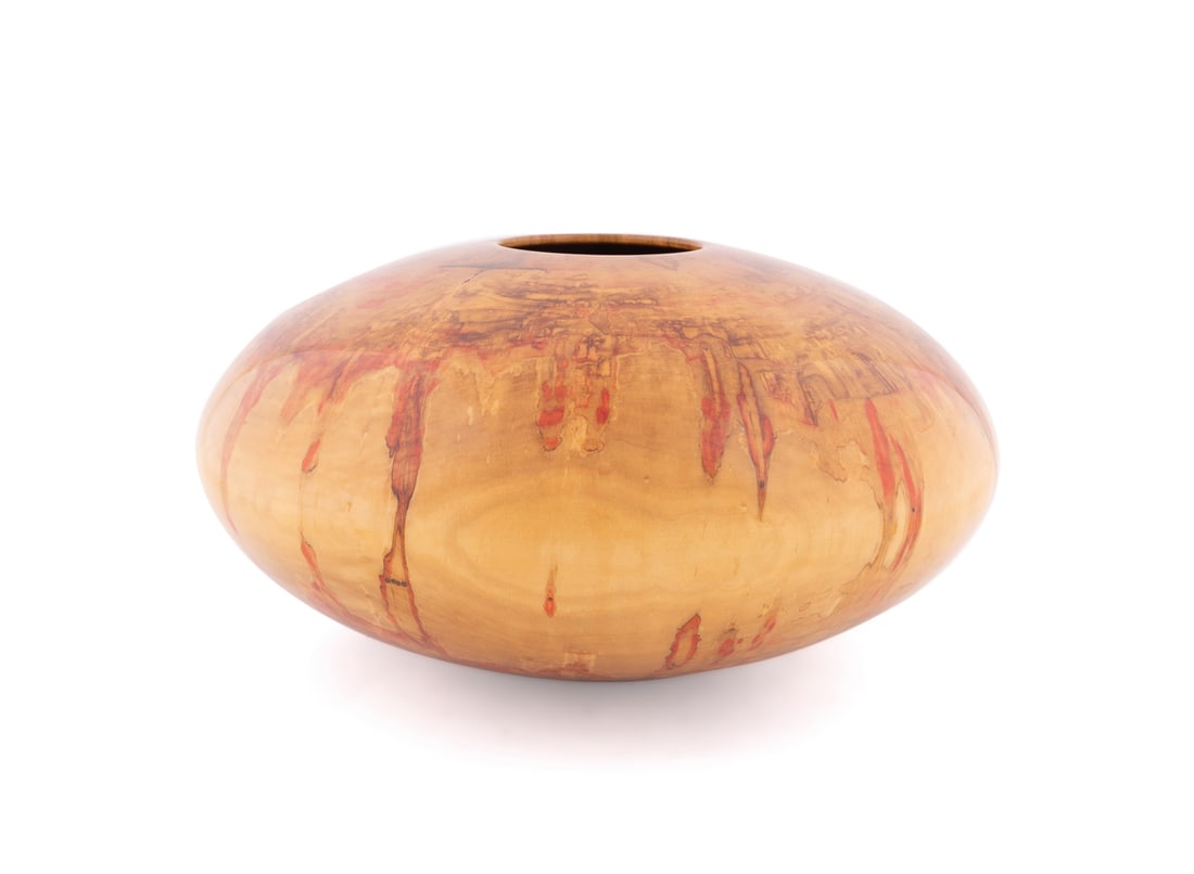 Philip Moulthrop, Large Turned Ashleaf Maple Bowl: Philip Moulthrop American,, born, 1947 Turned Bowl Ashleaf Maple Signed, wood species, and numbered "104060" to the underside. 9 1/4 x 17 3/4 x 17 3/4 in. (23.5 x 45.1 x 45.1 cm.) Provenance: Private