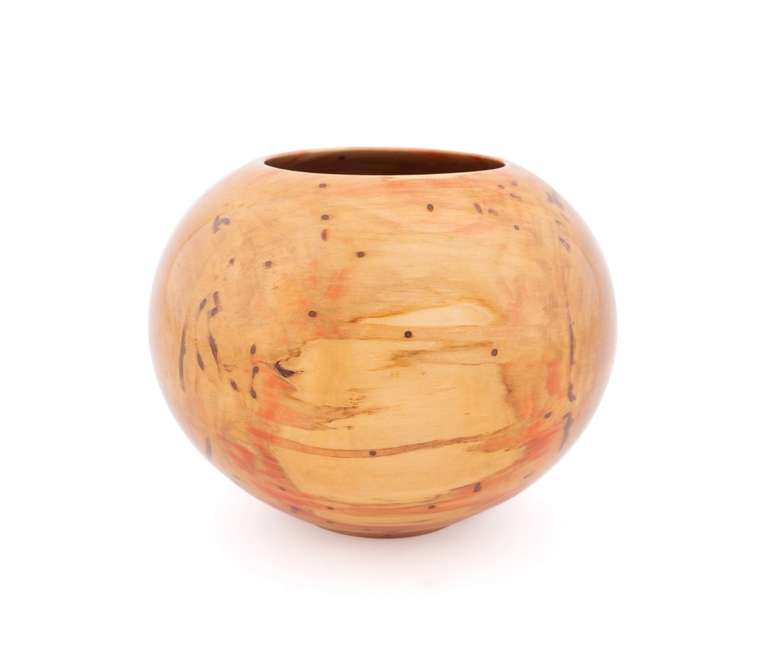 Philip Moulthrop, Turned Ash-Leaf Maple Bowl: Philip Moulthrop American,, born, 1947 Turned Bowl Ash-Leaf Maple Signed, wood species, and numbered "803090" to the underside. 5 1/4 x 6 3/4 x 6 3/4 in. (13.3 x 17.1 x 17.1 cm.) Provenance: Private