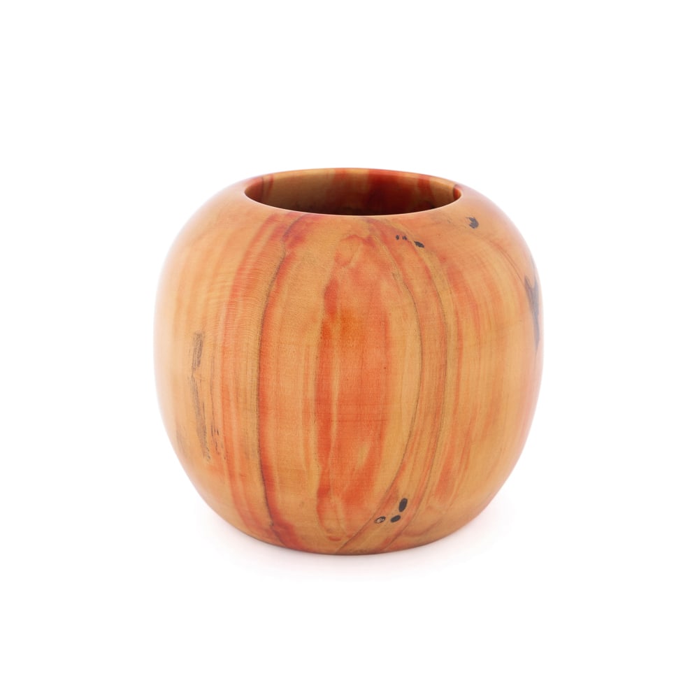Matt Moulthrop, Sm. Turned Ash Leaf Maple Vessel: Matt Moulthrop American, born 1977 Turned Vessel Ash Leaf Maple Signed, wood species, and numbered "012210" to the underside. 3 1/2 x 4 5/8 x 4 5/8 in. (8.9 x 11.7 x 11.7 cm.) Provenance: Private Col