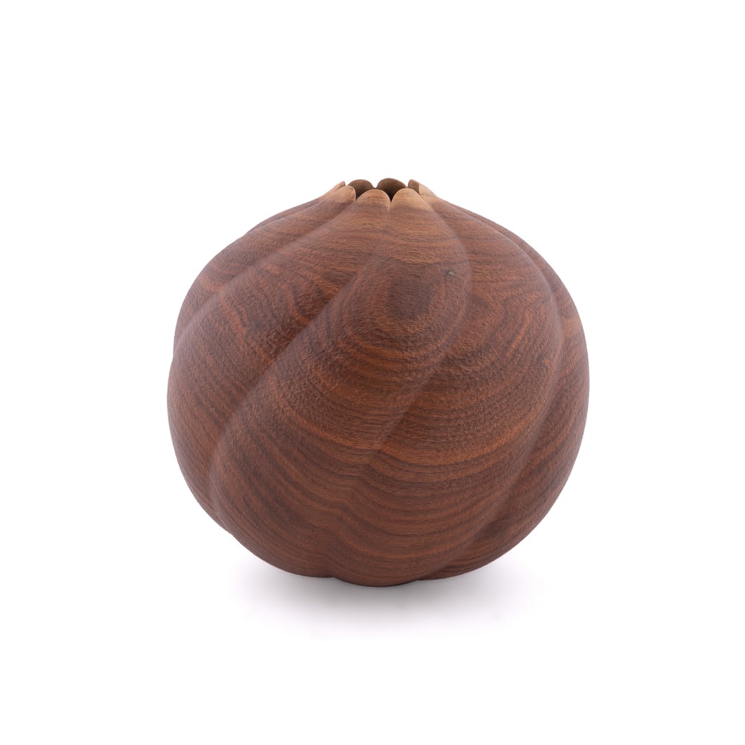 John Jordan, Turned Wood Vase, 2000: John Jordan American, 1950-2023 Vase - 2000 Turned Wood Signed and dated to underside. 8 3/4 x 8 5/8 x 9 in. (22.2 x 21.9 x 22.9 cm.) Provenance: Private Collection, Atlanta, GA.