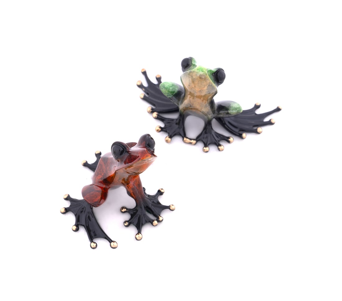 Tim Cotterill, Two Frog Figurines, Bronze - 2