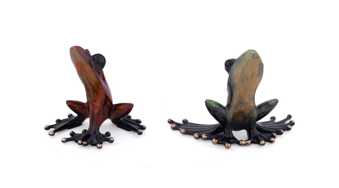 Tim Cotterill, Two Frog Figurines, Bronze - 3