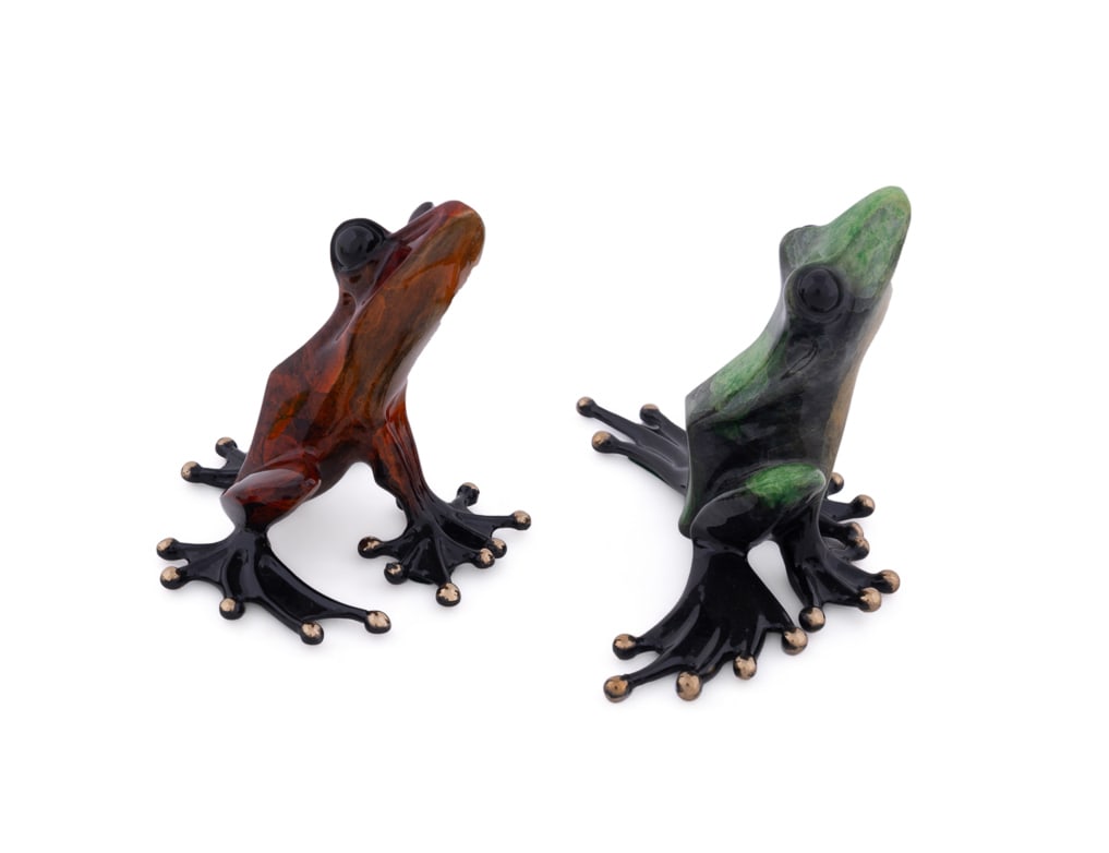 Tim Cotterill, Two Frog Figurines, Bronze - 4