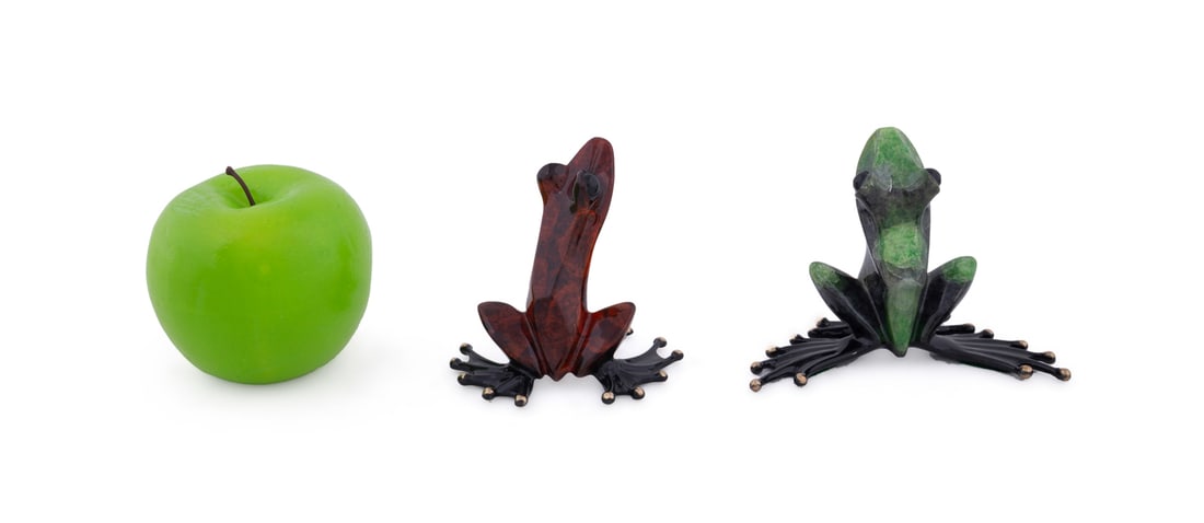 Tim Cotterill, Two Frog Figurines, Bronze - 5