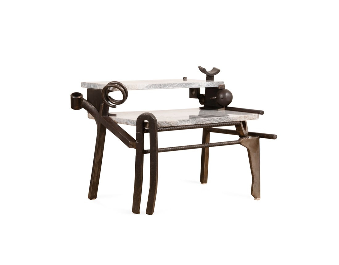 Chris Burk, Untitled (Granite and Iron Side Table) - 1992 (1 of 9)