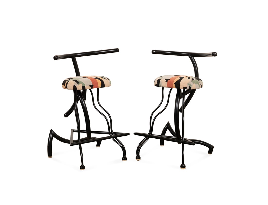 Pair, Kris Gunderson Modern Sculptural Bar Stools (1 of 6)