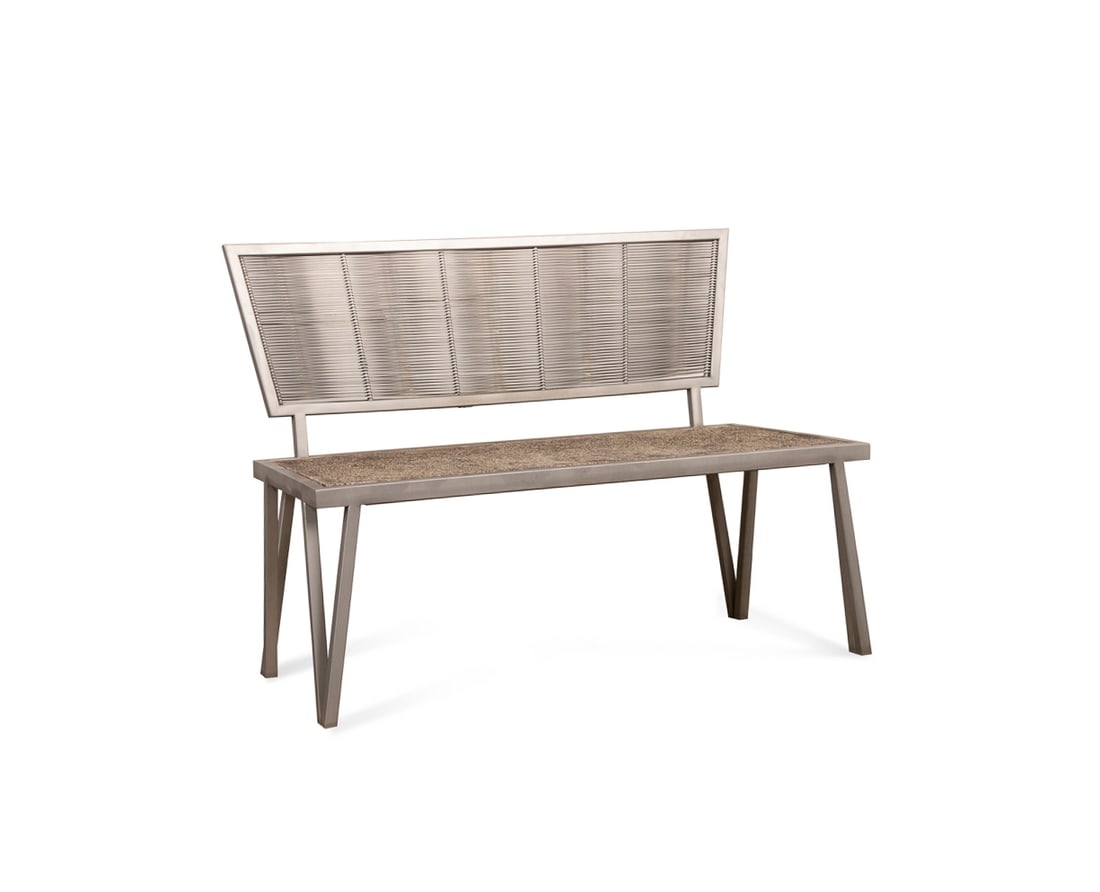 Michael Heltzer Metal & Concrete Patio Bench (1 of 6)