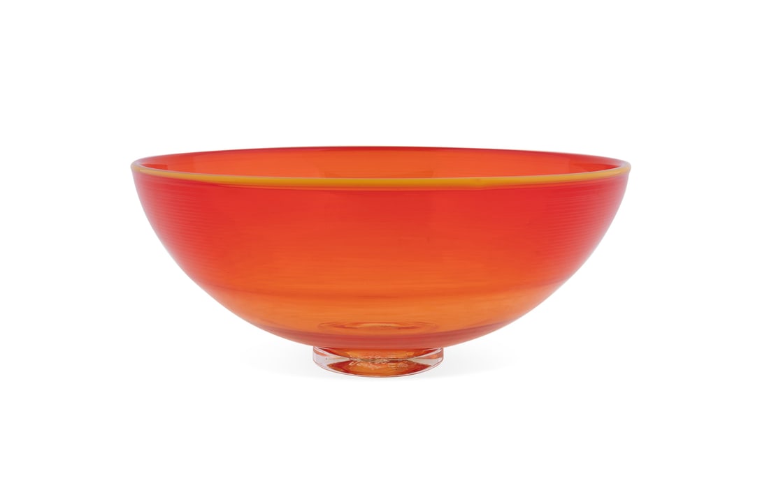 American/Continental, Orange Glass Bowl, 1997 (1 of 6)