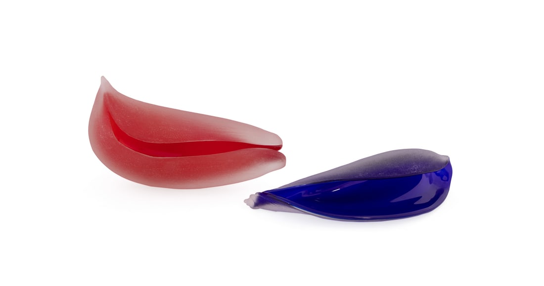 James Randall, Red & Blue Studio Glass Pods, 1998 (1 of 9)