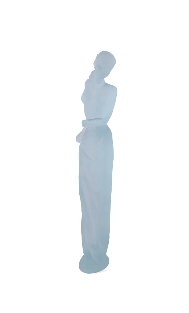 Tone Orvik, "Spring 405", 2013, Cast glass: Tone Orvik Canadian-Norwegian, 20th/21st century "Spring 405" - 2013 Cast glass Signed to base right side. Total weight: 46.25 lbs. Note: This Lot is accompanied by two 2013 gallery invoices and the o