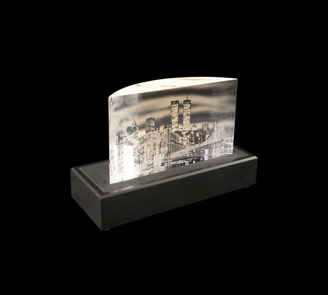 Steuben "City Lights Manhattan" with Base (1 of 9)