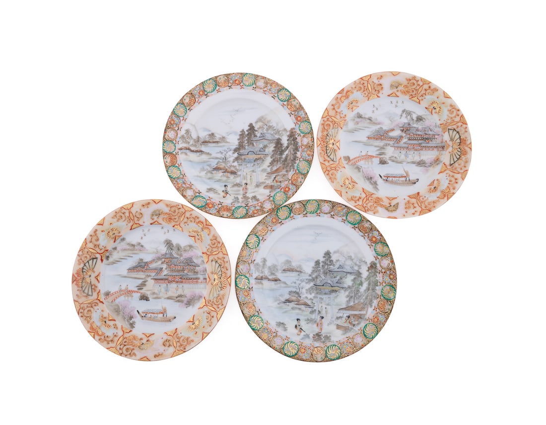 Japanese, Two Pairs of Kutani Porcelain Plates (1 of 9)