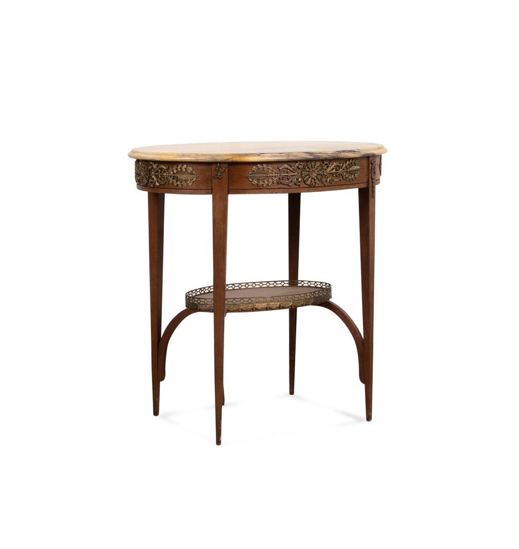 Louis XVI Style Marble Top Gueridon Table (1 of 6)