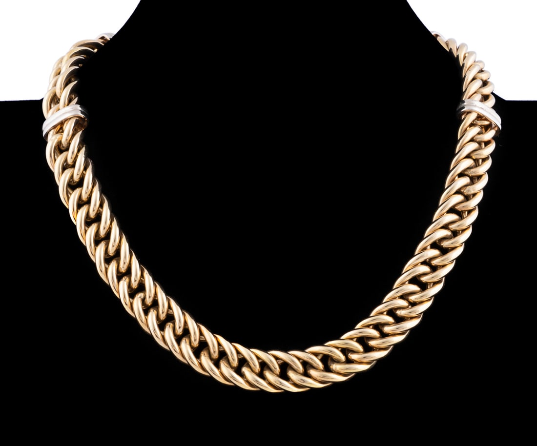Two Tone 14K Gold and Carnelian Chain Necklace (1 of 10)