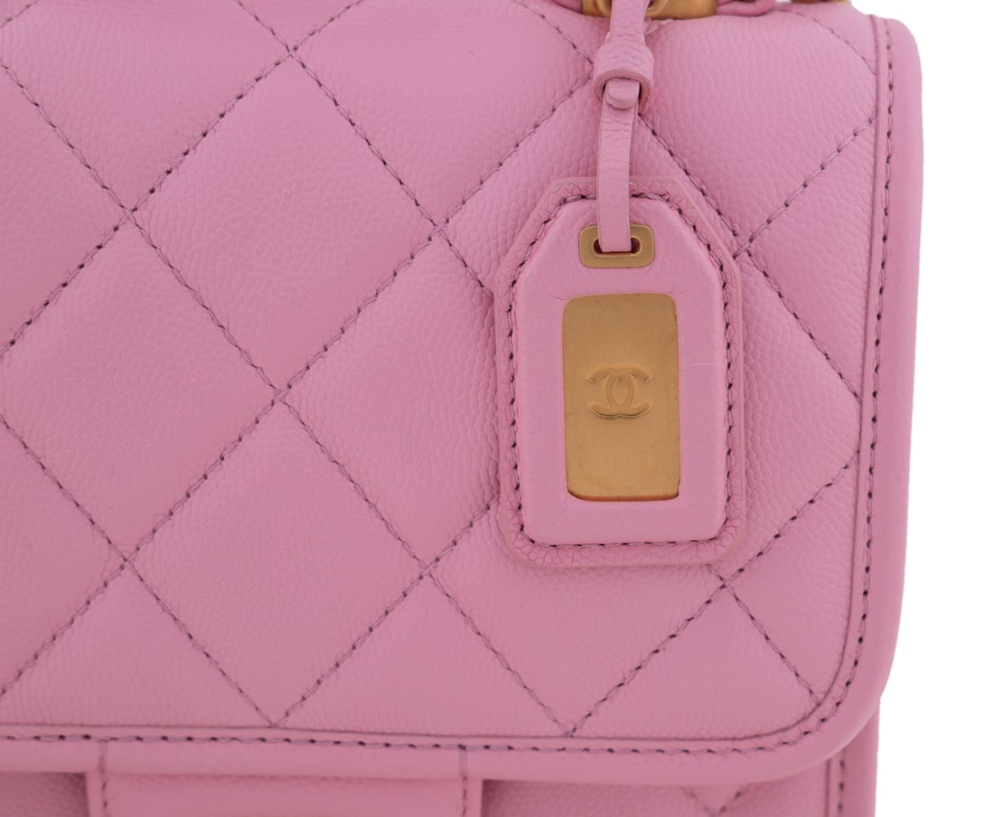 Chanel Caviar School Memory Top Handle Flap Bag - 10