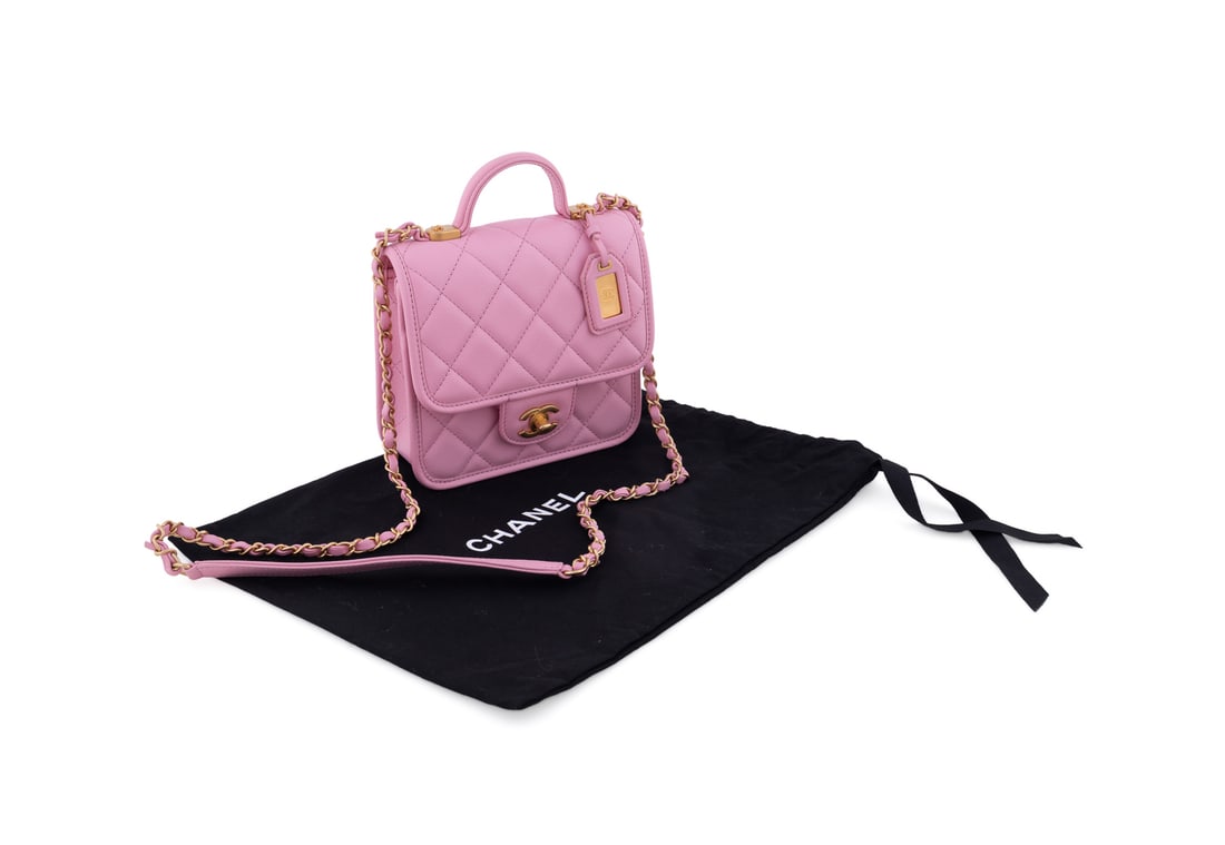 Chanel Caviar School Memory Top Handle Flap Bag - 2