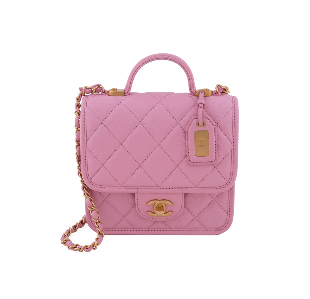 Chanel Caviar School Memory Top Handle Flap Bag - 3