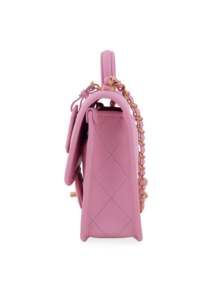 Chanel Caviar School Memory Top Handle Flap Bag - 6