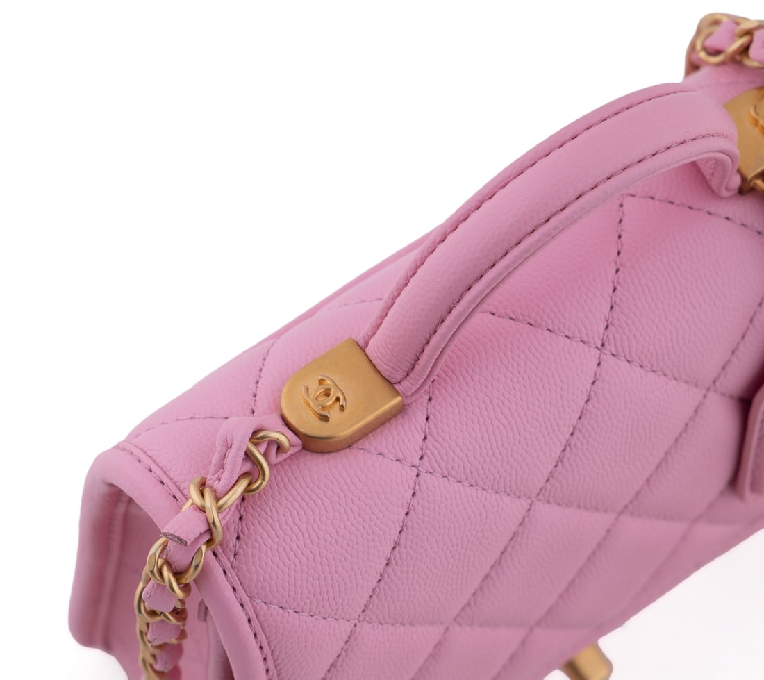 Chanel Caviar School Memory Top Handle Flap Bag - 9