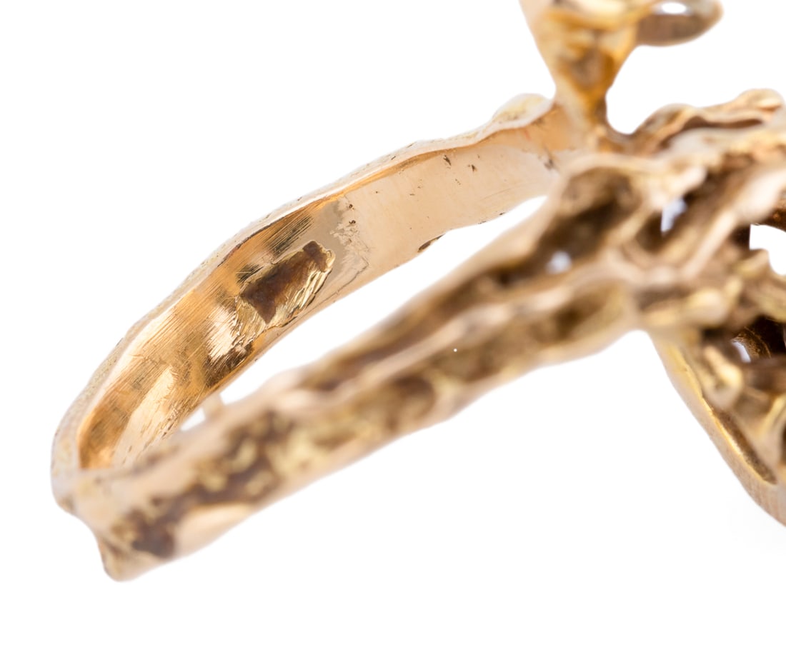 14K Yellow Gold, Ruby and Diamond Ring - 8