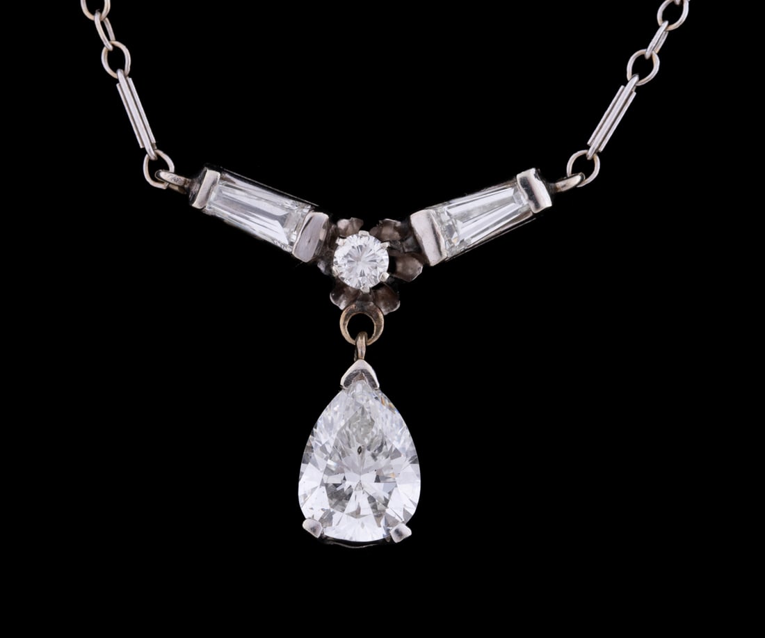 14K White Gold & Diamond Necklace (1 of 13)
