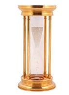 De Beers Millennium Diamond Hourglass, 36 TCW: De Beers (English, founded 1888), circa 2000. Limited edition hourglass (2,000 created), having a gold plated brass frame, and containing over 2,000 diamonds in an acrylic bulb, weighing approximately