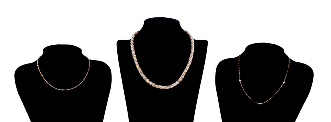 Three 14K Yellow Gold and Pearl Necklaces (1 of 20)