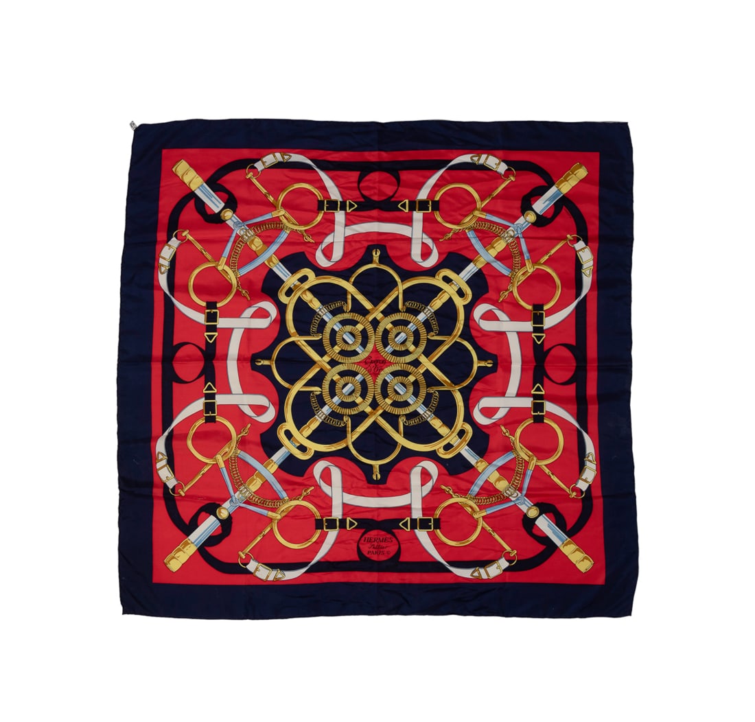 Hermes, "Eperon d'Or" Silk Scarf (1 of 6)