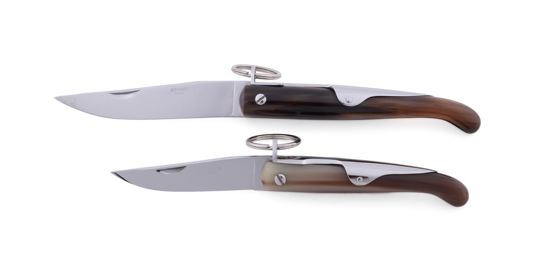 J. Mongin for Hermes, Two Folding Knives, C. 1990 (1 of 9)