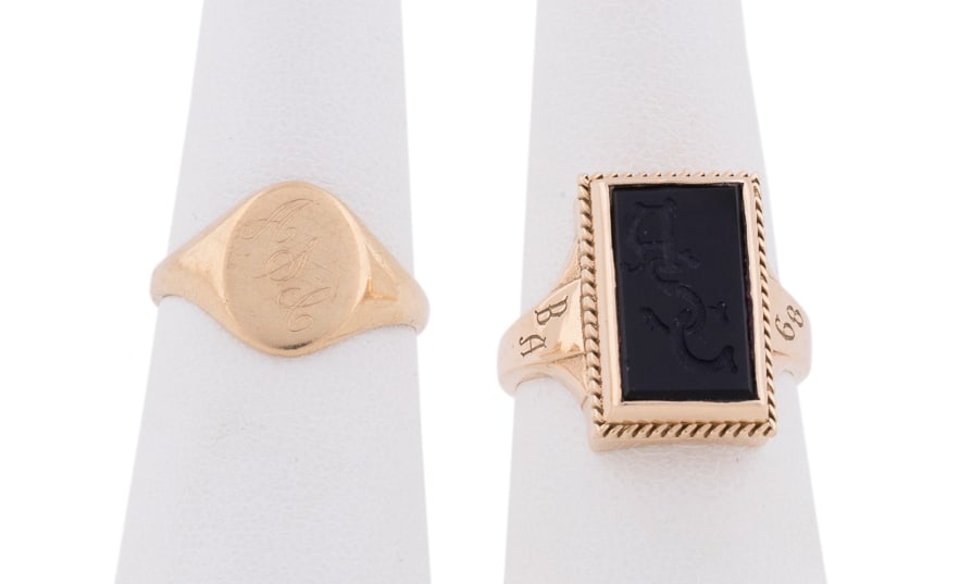 Two Yellow Gold Vintage Rings (1 of 12)
