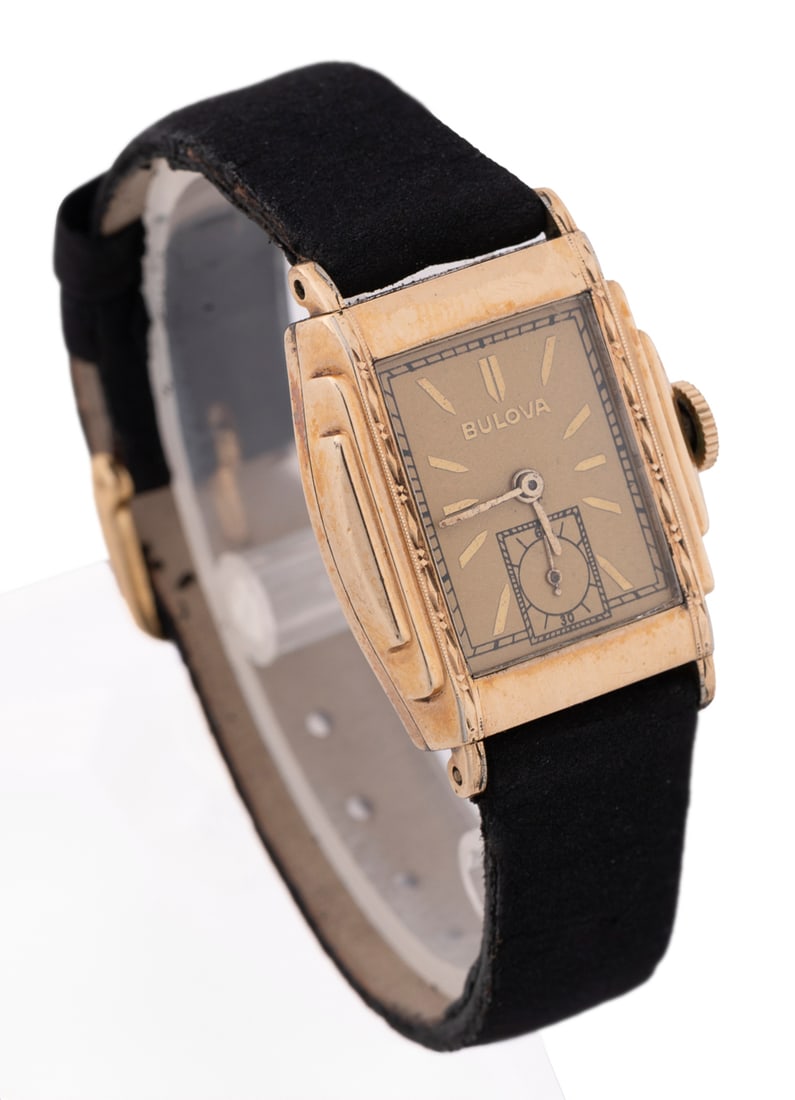 Bulova, Art Deco 10k Gold Plated Wrist Watch (1 of 9)