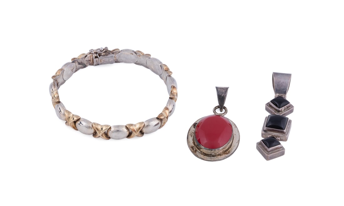 Three Sterling Silver Pendants and Bracelet (1 of 20)