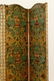 Continental Polychromed Leather 4 Panel Screen - 4