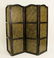 Continental Polychromed Leather 4 Panel Screen - 9