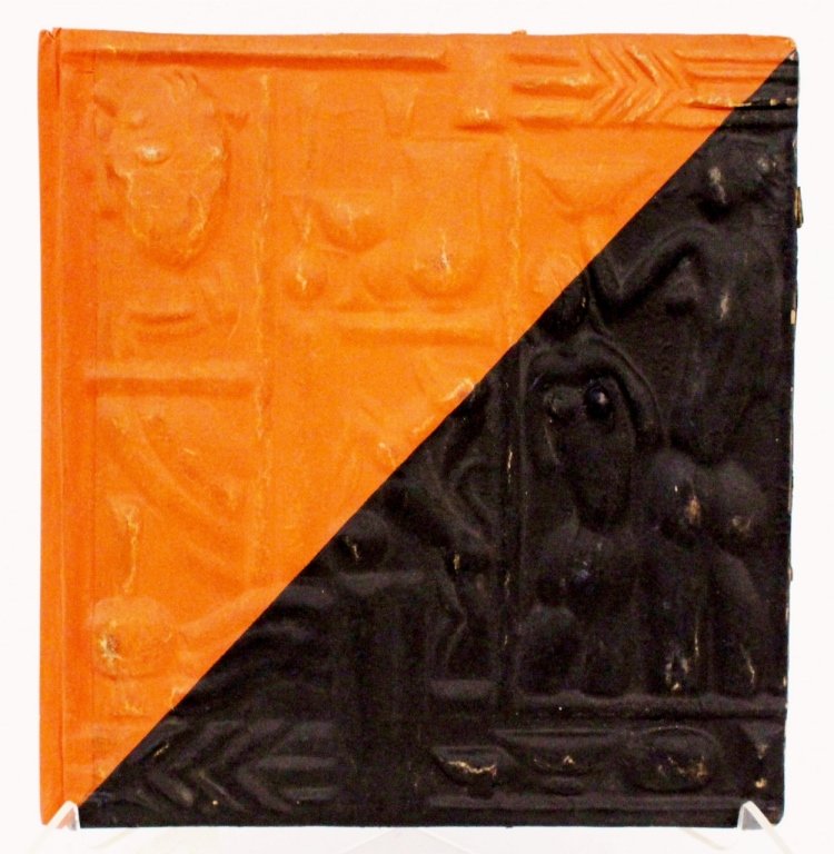 Wiener Werkstätte 25th Souvenir Publication: Die Wiener Werkstätte 1903-1928. Modernes Kunstgewerbe und Sein Weg, 25th Anniversary Souvenir Publication, 1929. Cover of book with figural decoration is made from hand-embossed papier-mache on card