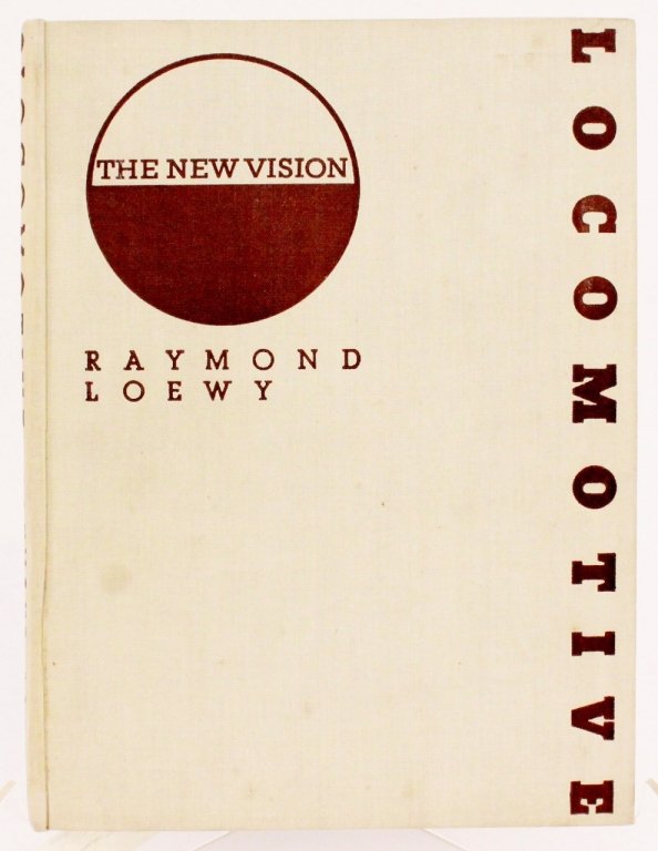 Raymond Loewy "The New Vision" First Ed. Book: Rare first edition book "The Locomotive: Its Aesthetics" (The New Vision), published by The Studio, Ltd. London, 1937. Unpaginated book, number 3 in the New Vision series. Interior with numerous black