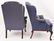 Pair of Blue Upholstered Wing Back Chairs - 6