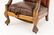 Large Oak Framed Leather Armchair - 2