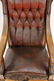 Large Oak Framed Leather Armchair - 4