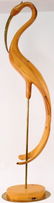 Large Modernist Style Carved Wood Bird Sculpture