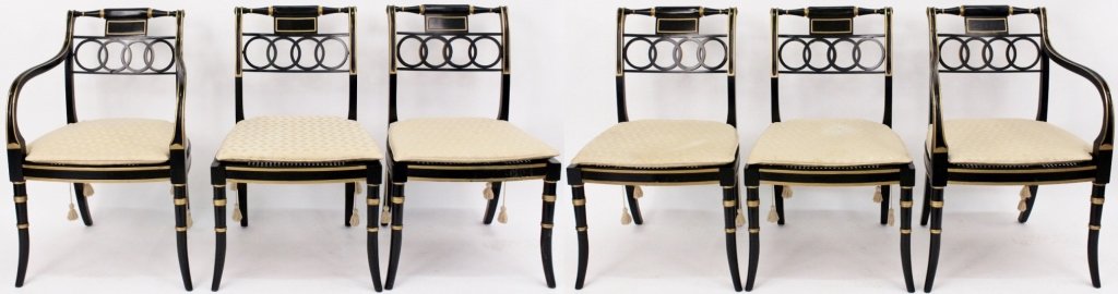 Set Of Six Baker Regency Style Dining Chairs Aug 10 2014 Ahlers Ogletree Auction Gallery In Ga
