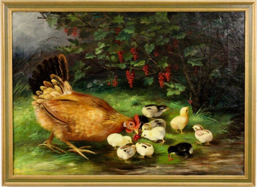 Eleanor Ecob Morse Hen and Chicks