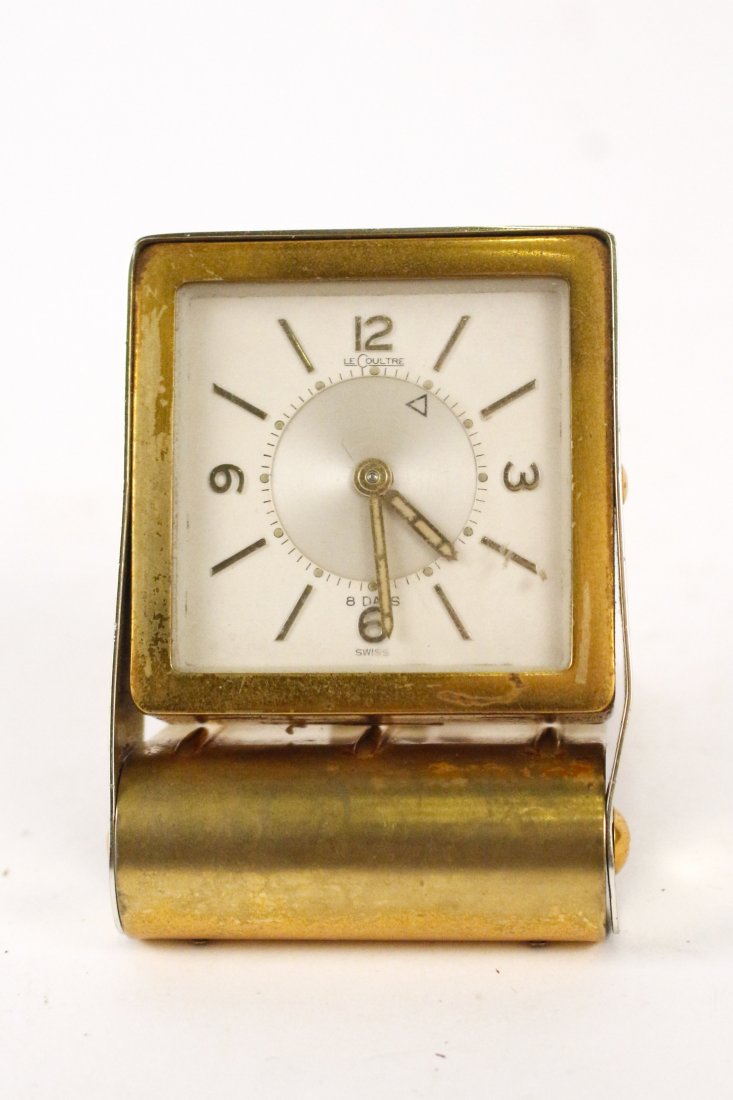 JaegerLeCoultre 8 Day Brass Travel Alarm Clock