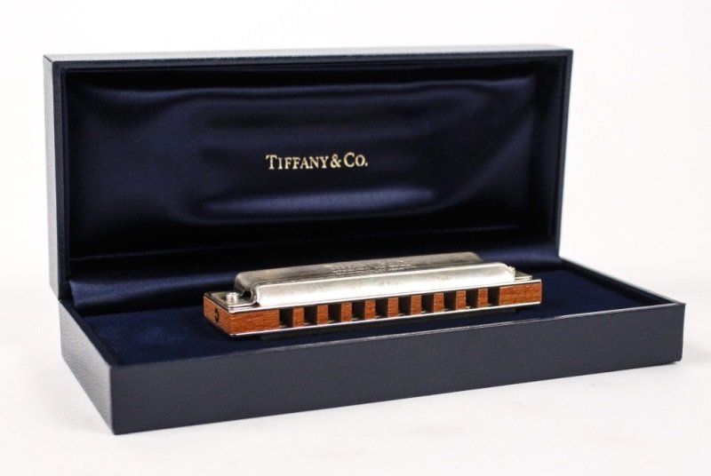 Tiffany Co. Sterling Sided Hohner Harmonica