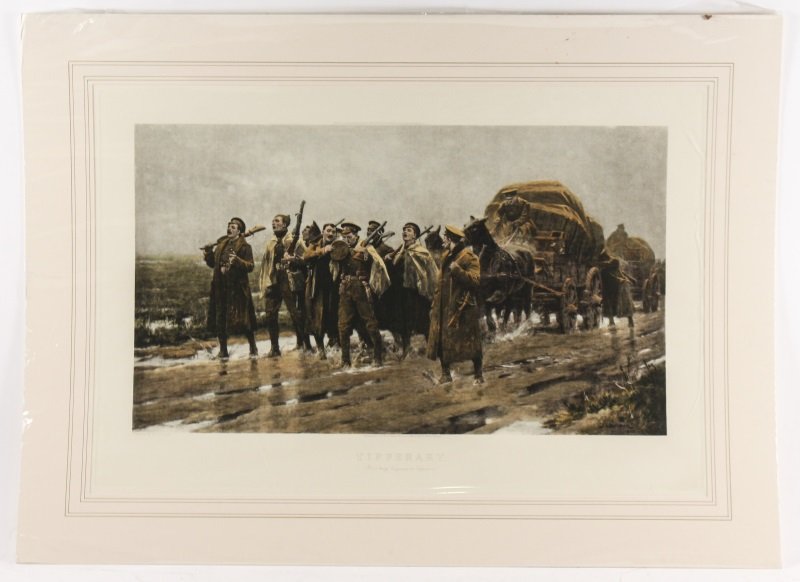 After Dollman "Tipperary", Color Lithograph, 1915: After John Charles Dollman (English, 1851-1934), "Tipperary: "It's a long, long way to Tipperary", color lithograph on paper, published and copyrighted by Frost and Reed Ltd., Bristol, England in 1915