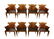 Set of 8 French Deco Style Armchairs
